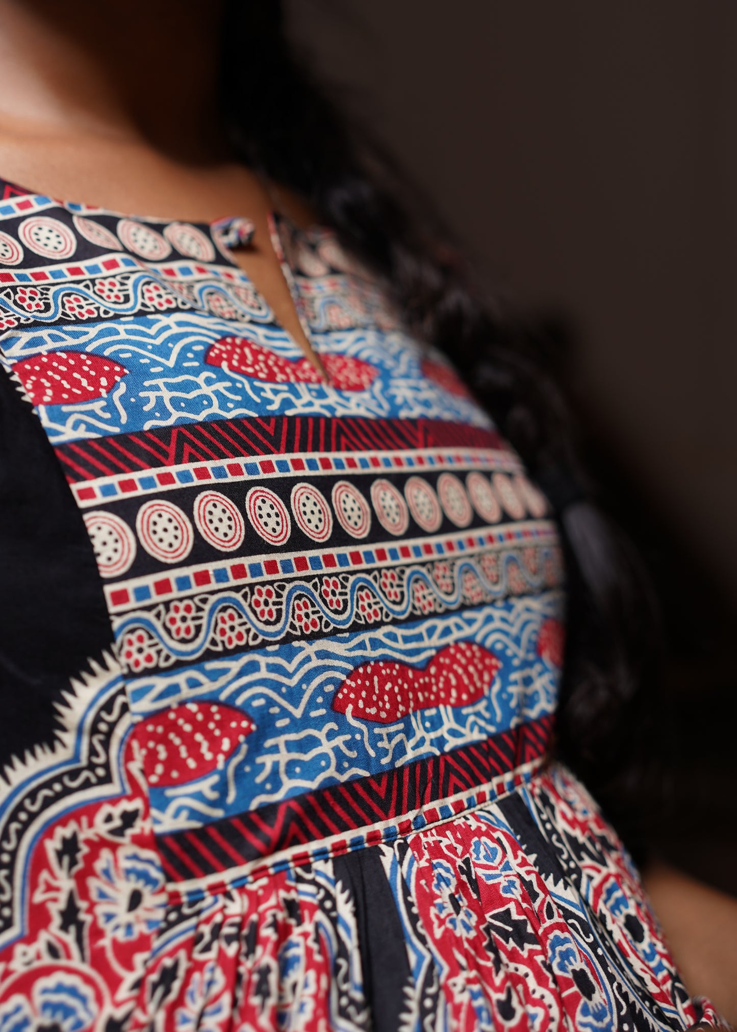 ANVIKA PRINTED A -LINE KURTA WITH BOTTOM