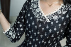 Suryakanthi Black Printed  Kurta.
