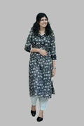 Suryakanthi Black & White printed kurta