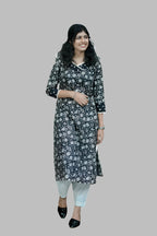 Suryakanthi Black & White printed kurta