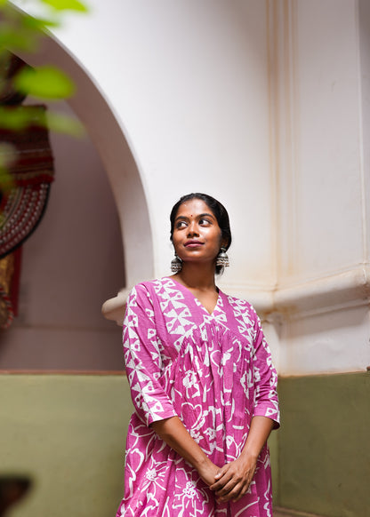 SARIKA PRINTED A -LINE KURTA