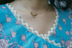 Suryakanthi Light Blue &White Printed Kurta