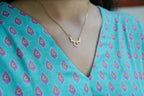 Droplet Printed Cyan Straight Kurta