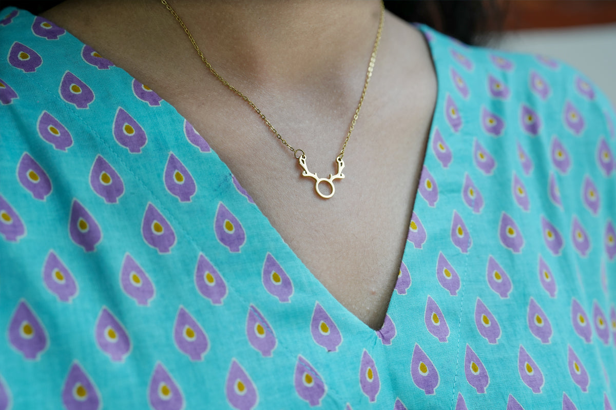 Droplet Printed Cyan Straight Kurta
