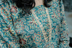 Marigold Printed Green Kurta