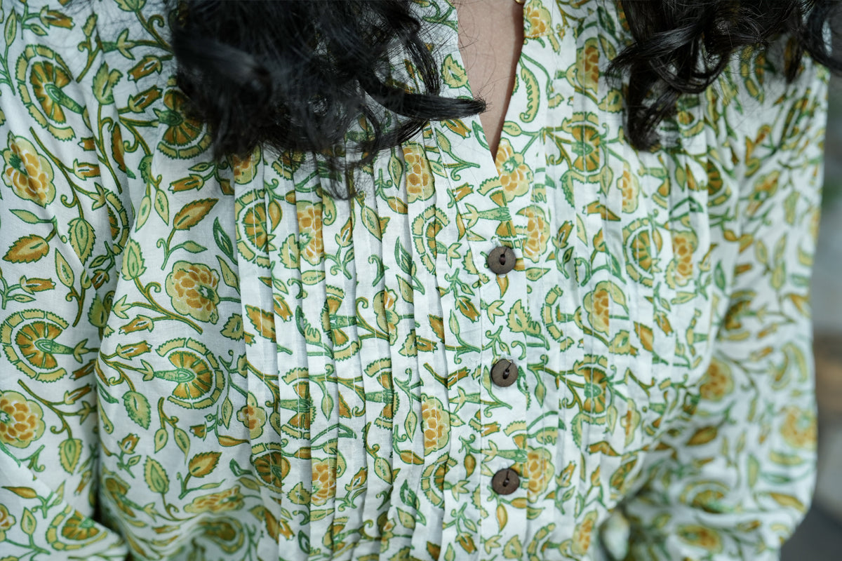 Flora  A LINE Green Kurta