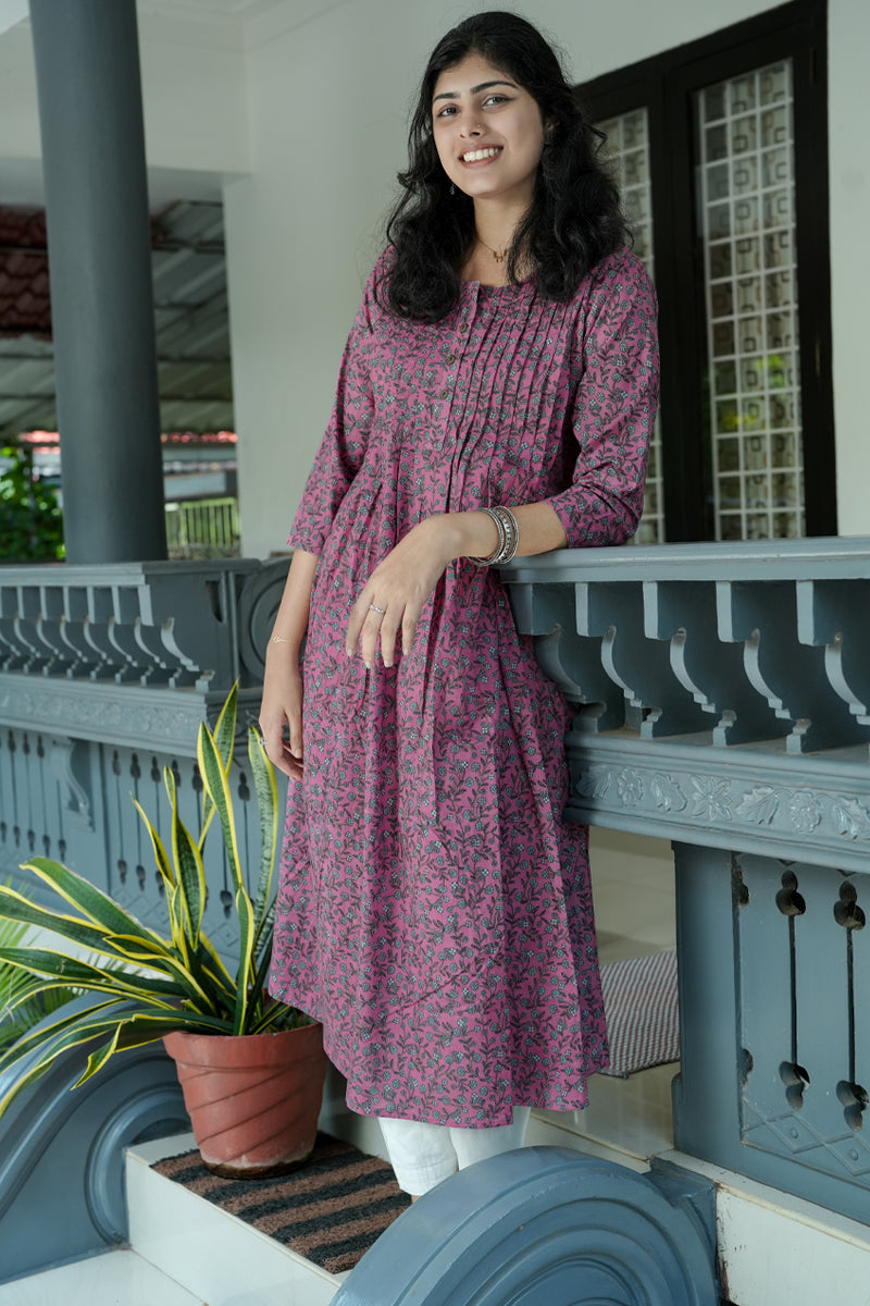 Himavari Printed A Line Kurta