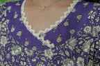 Suryakanthi Violet &White Printed Kurta