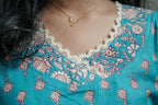 Suryakanthi Light Blue Printed Kurta