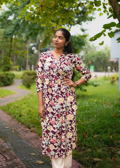 NANDIKA  PRINTED  STRAIGHT KURTA