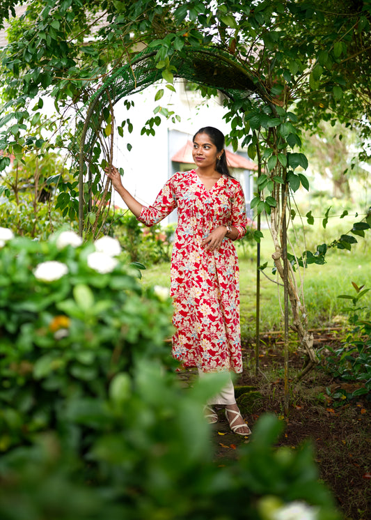 NANDIKA  PRINTED  STRAIGHT KURTA