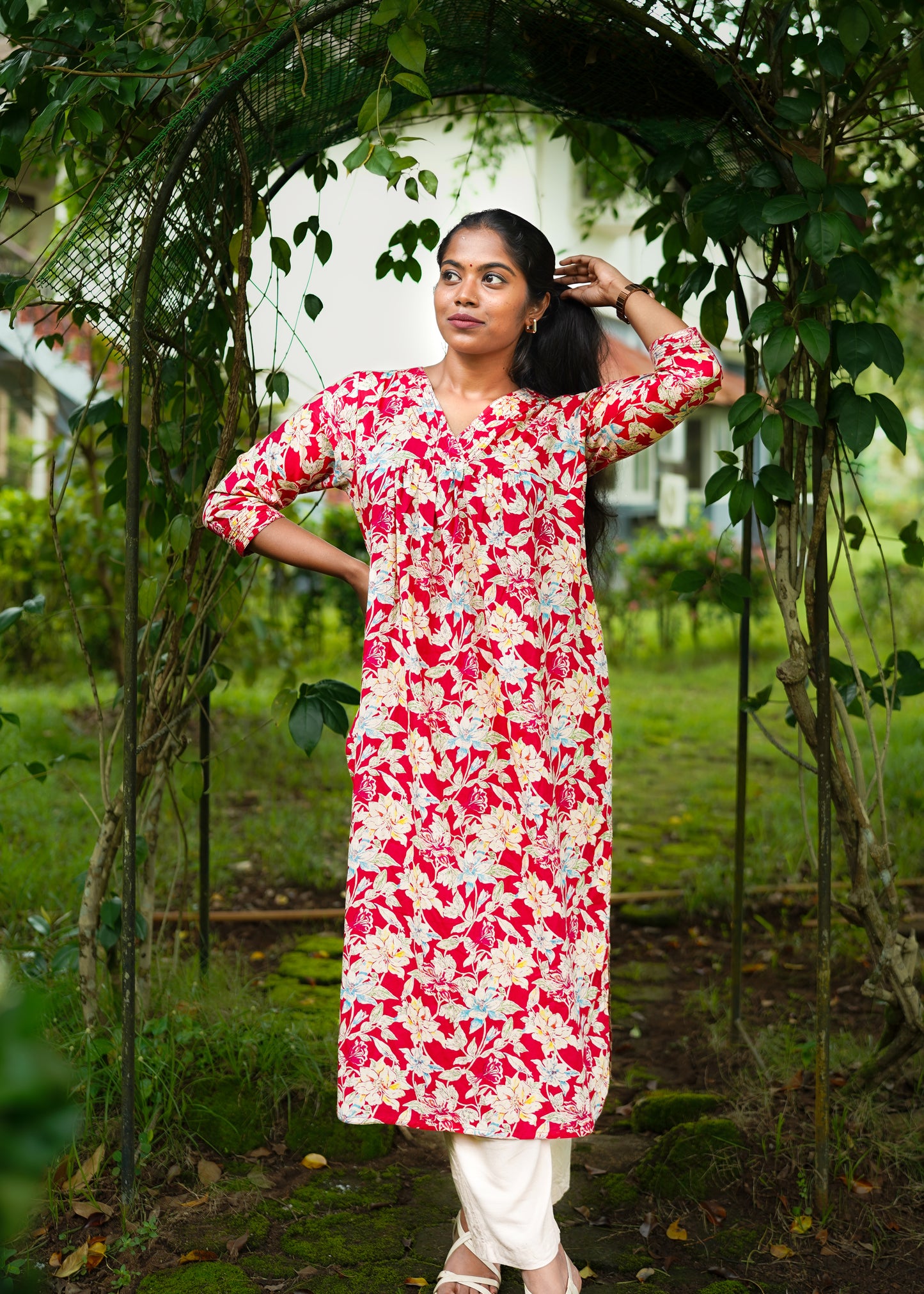 NANDIKA  PRINTED  STRAIGHT KURTA