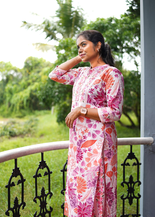 ANAMIKA  PRINTED  STRAIGHT KURTA WITH BOTTOM
