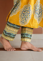 ANVIKA PRINTED A -LINE KURTA WITH BOTTOM