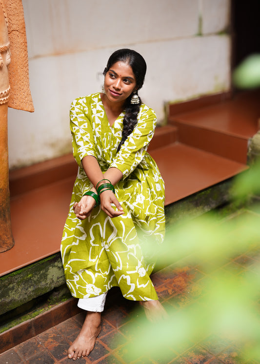 SARIKA PRINTED A -LINE KURTA