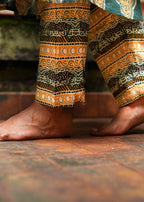 ANVIKA PRINTED A -LINE KURTA WITH BOTTOM
