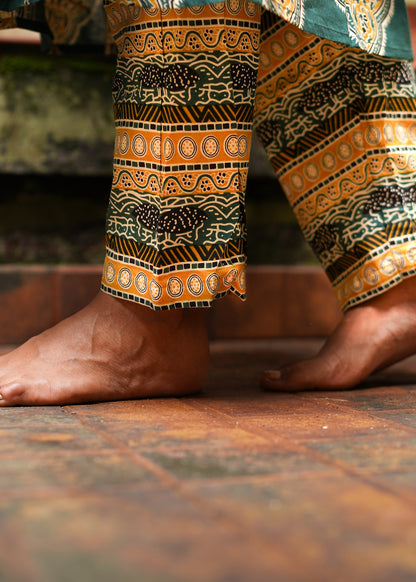 ANVIKA PRINTED A -LINE KURTA WITH BOTTOM