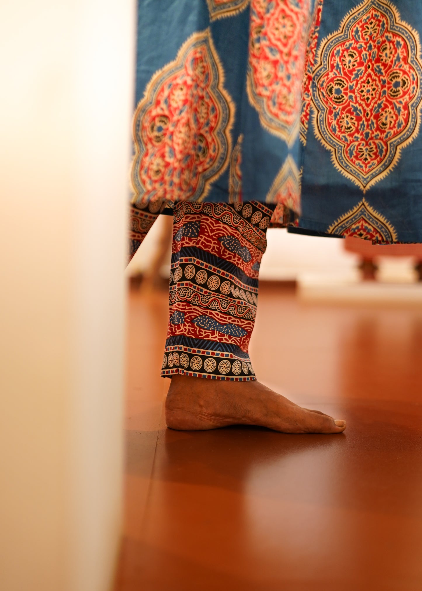 ANVIKA PRINTED A -LINE KURTA WITH BOTTOM