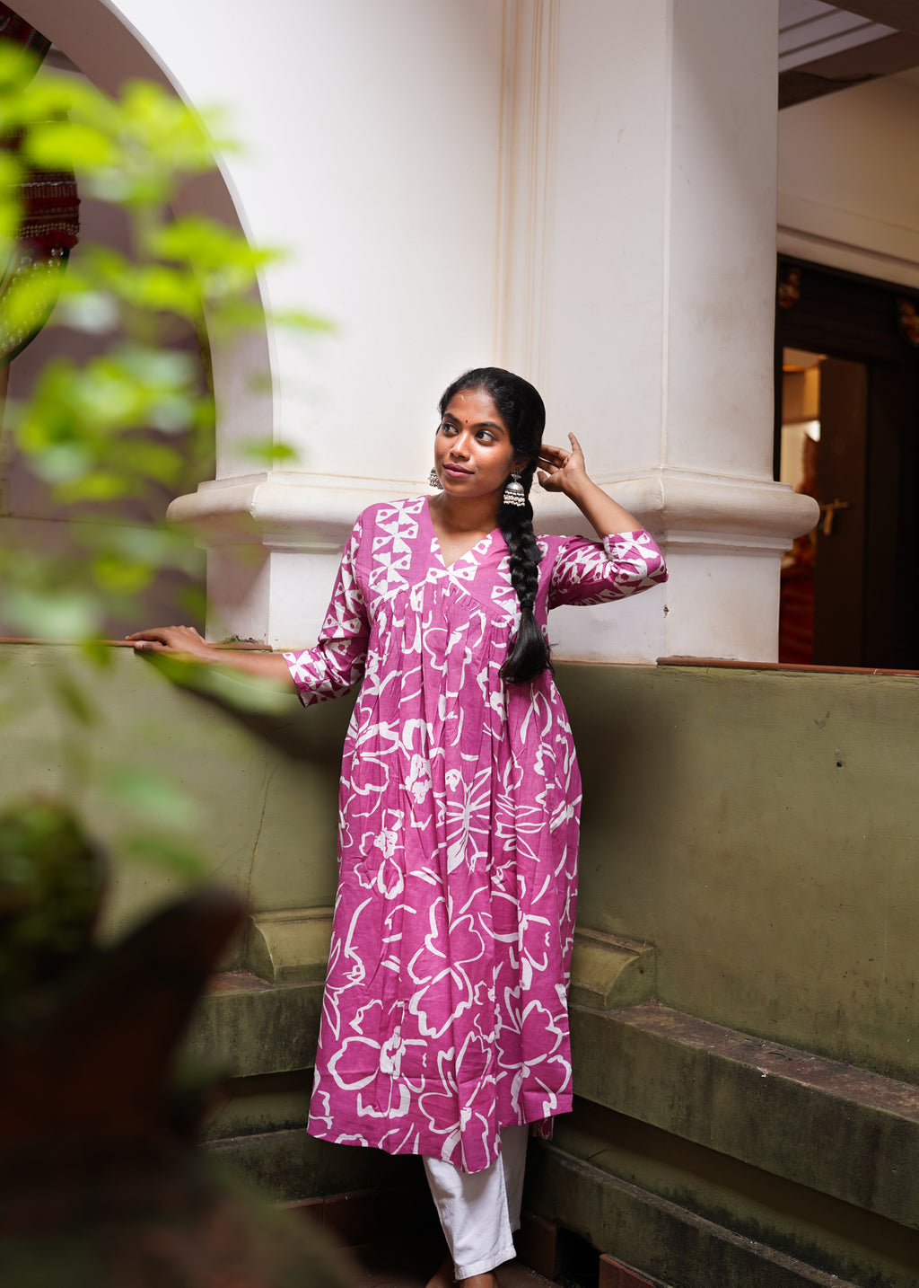 SARIKA PRINTED A -LINE KURTA