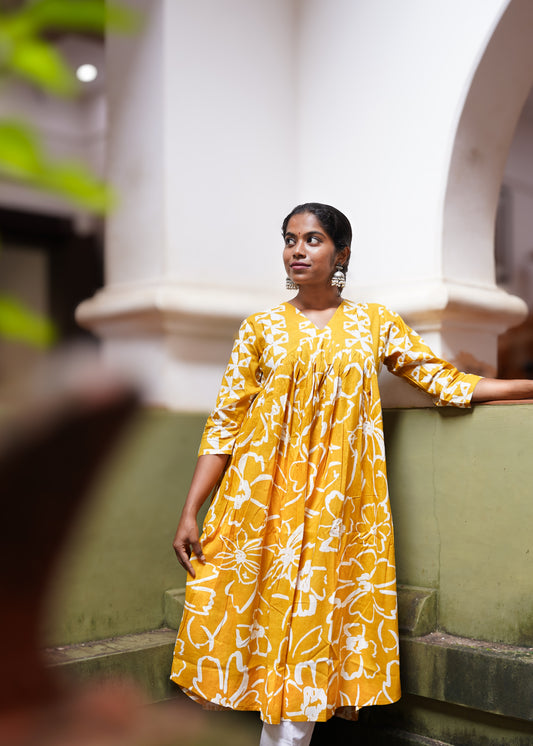 SARIKA PRINTED A -LINE KURTA