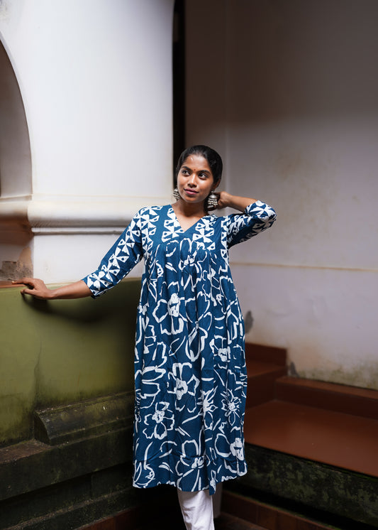 SARIKA PRINTED A -LINE KURTA