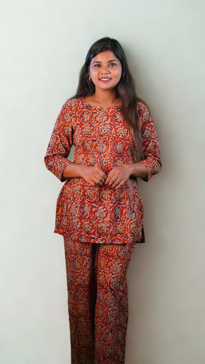 Petriya - Canoline Pure Cotton Kalamkari Co-ord Set